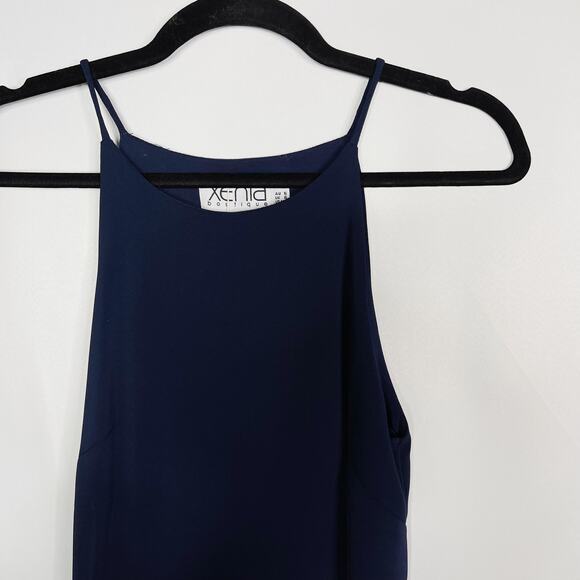 New Xenia Boutique US 2 Navy Blue Hello Molly Sleeveless Shift Dress Cocktail - Picture 3 of 11